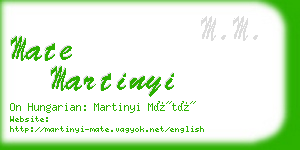 mate martinyi business card